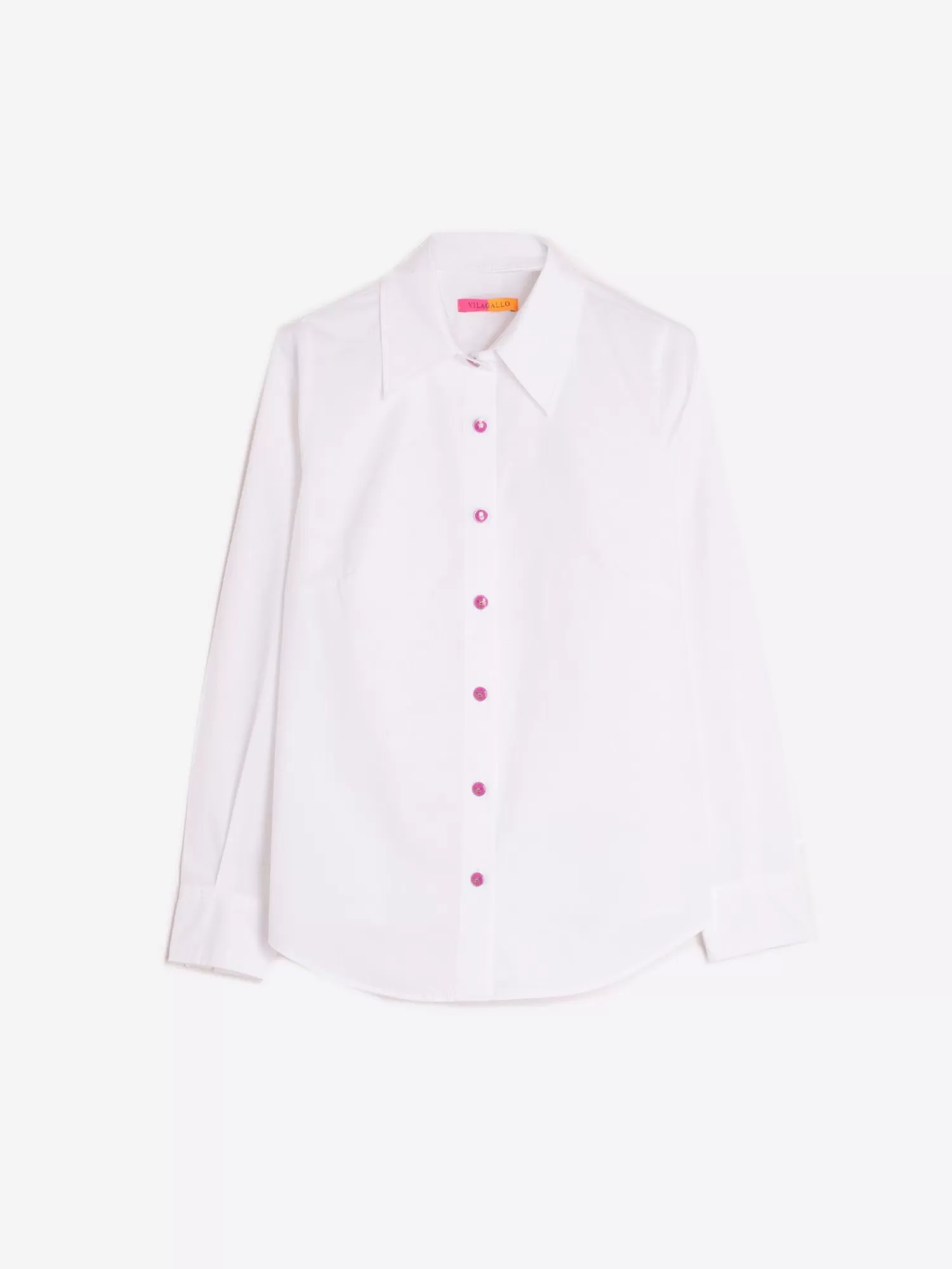 Mujer Vilagallo Camisa Boton Abeja Rosa Popelin