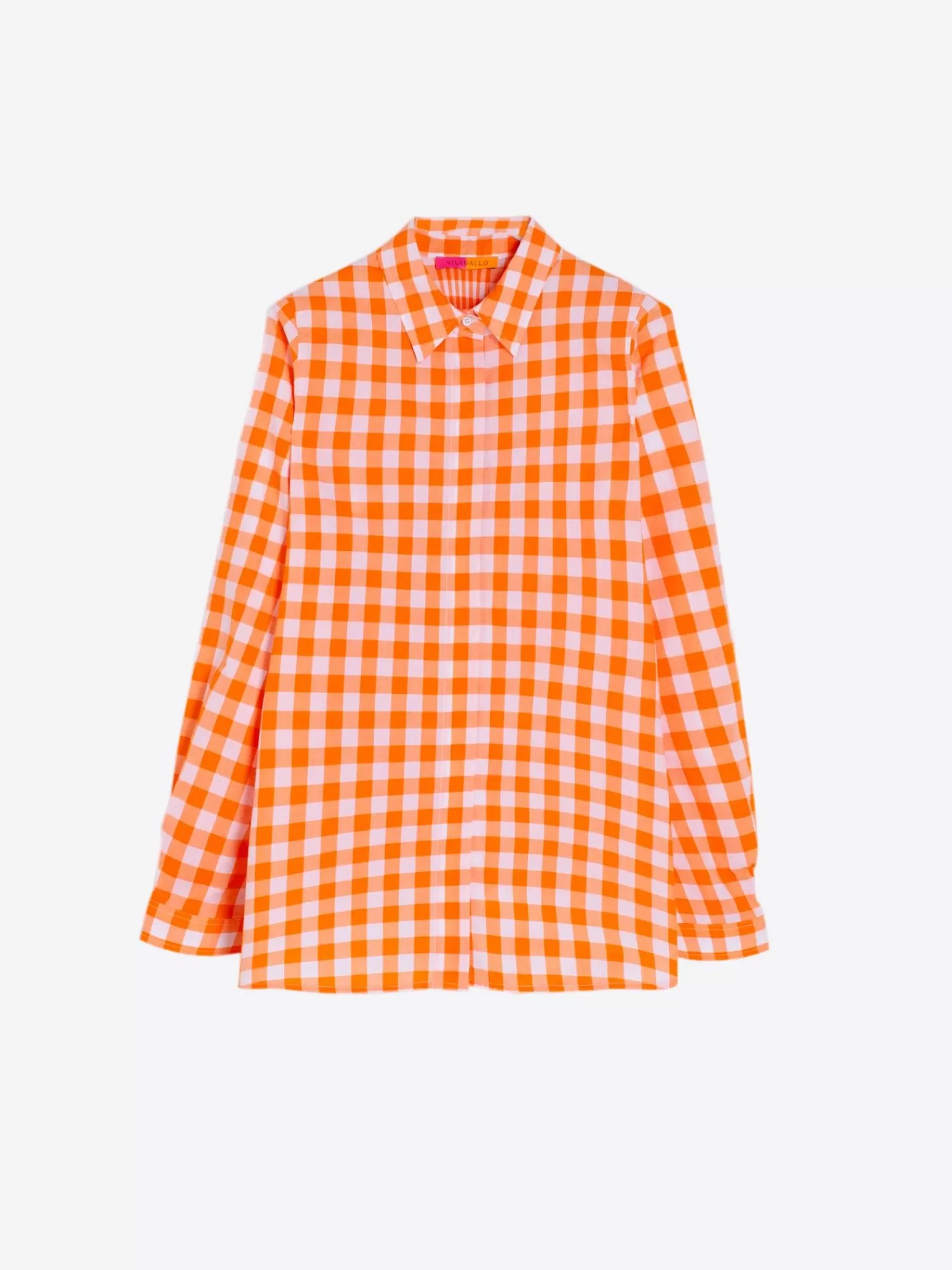 Mujer Vilagallo Camisa Ginger Orange Vichy