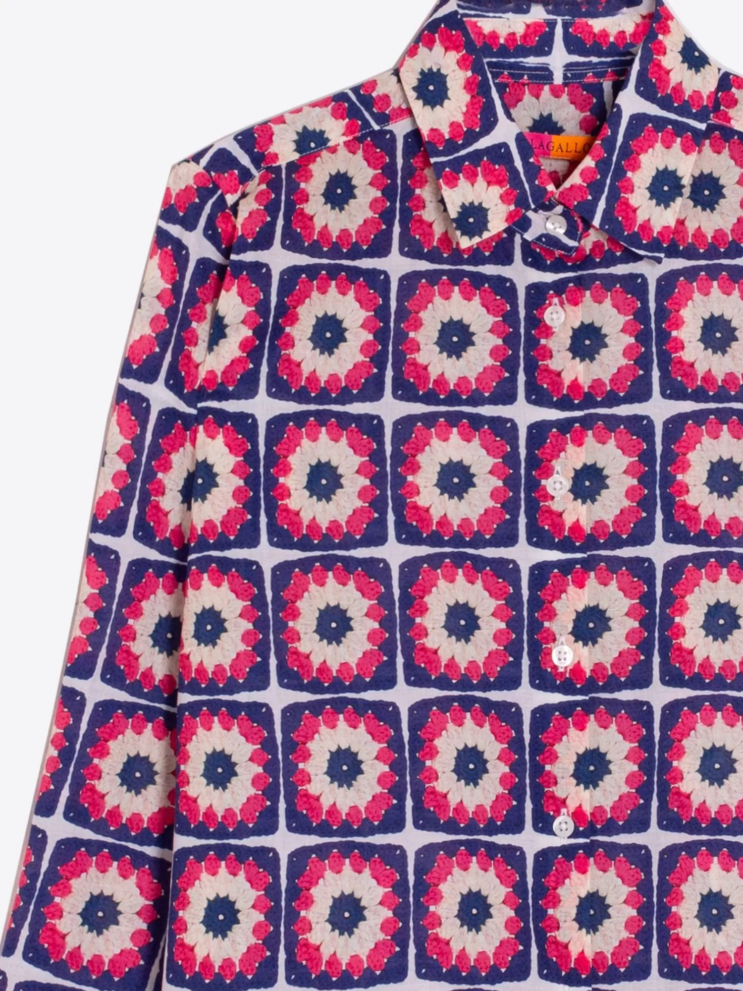 Mujer Vilagallo Camisa Isabella Crochet Estampado