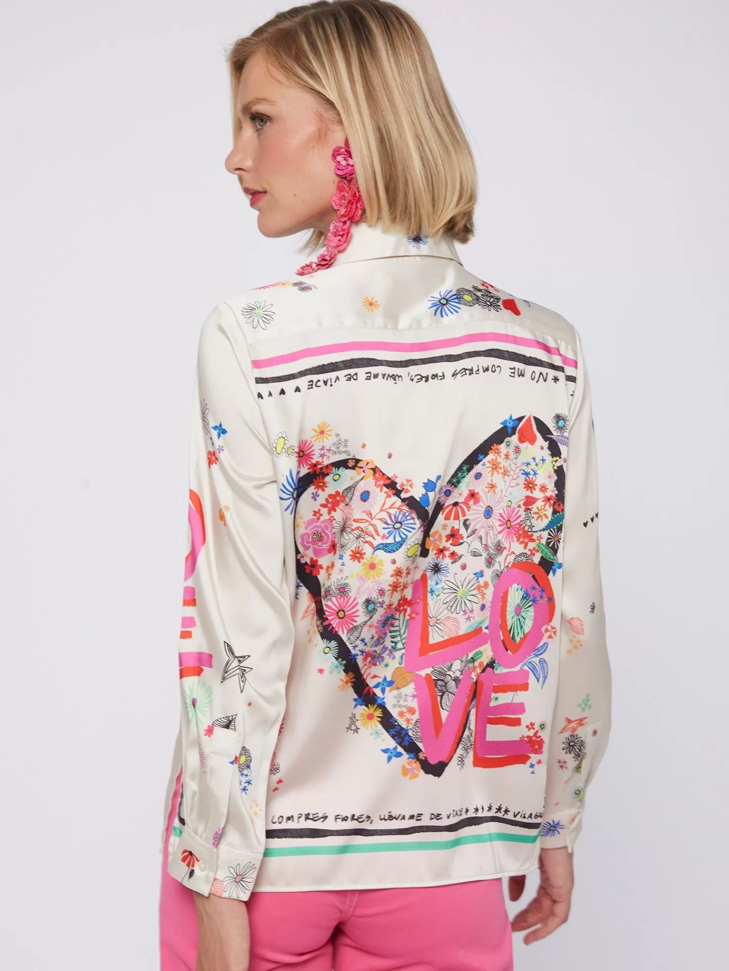 Mujer Vilagallo Camisa Love Grafitti