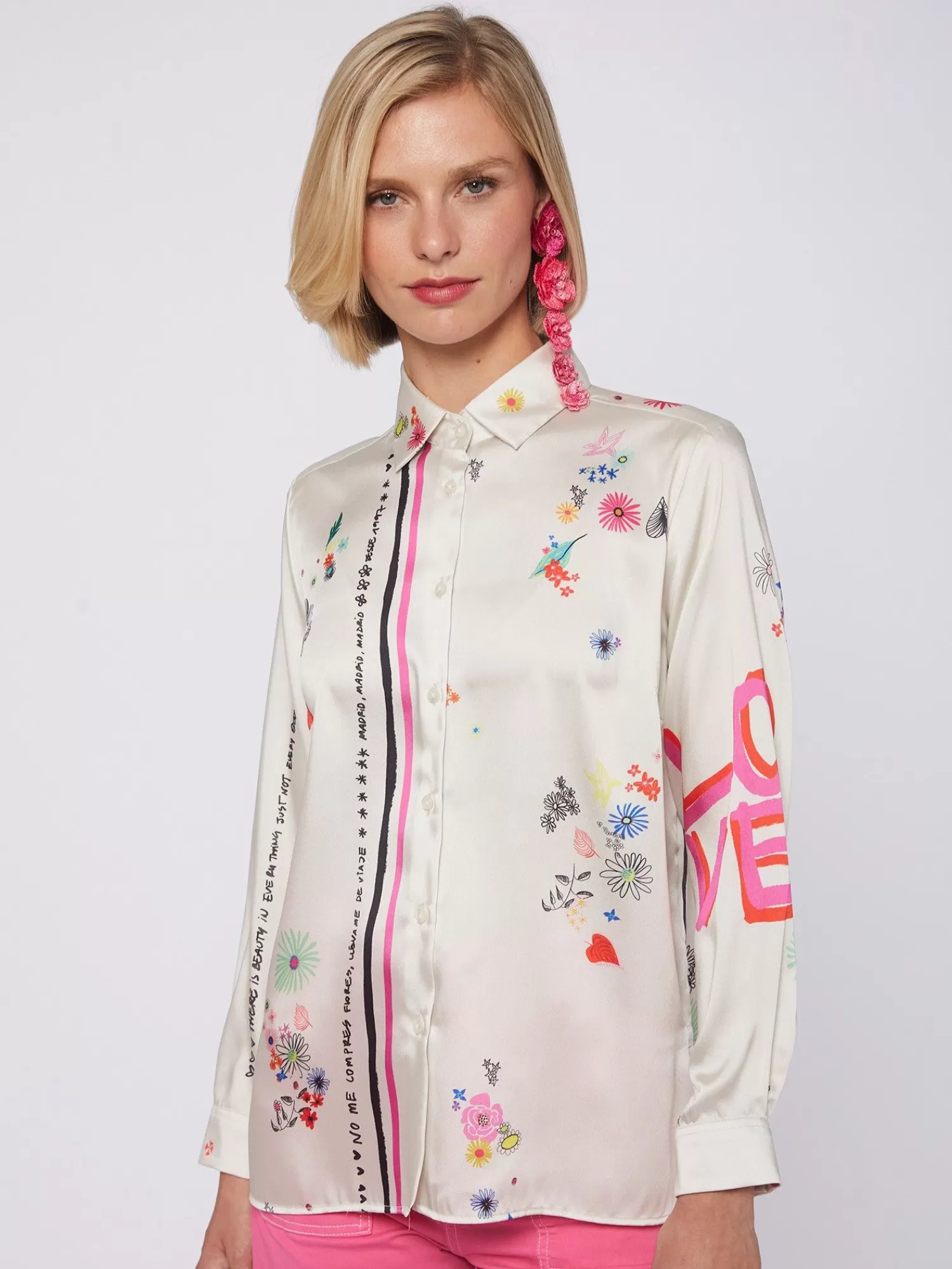 Mujer Vilagallo Camisa Love Grafitti