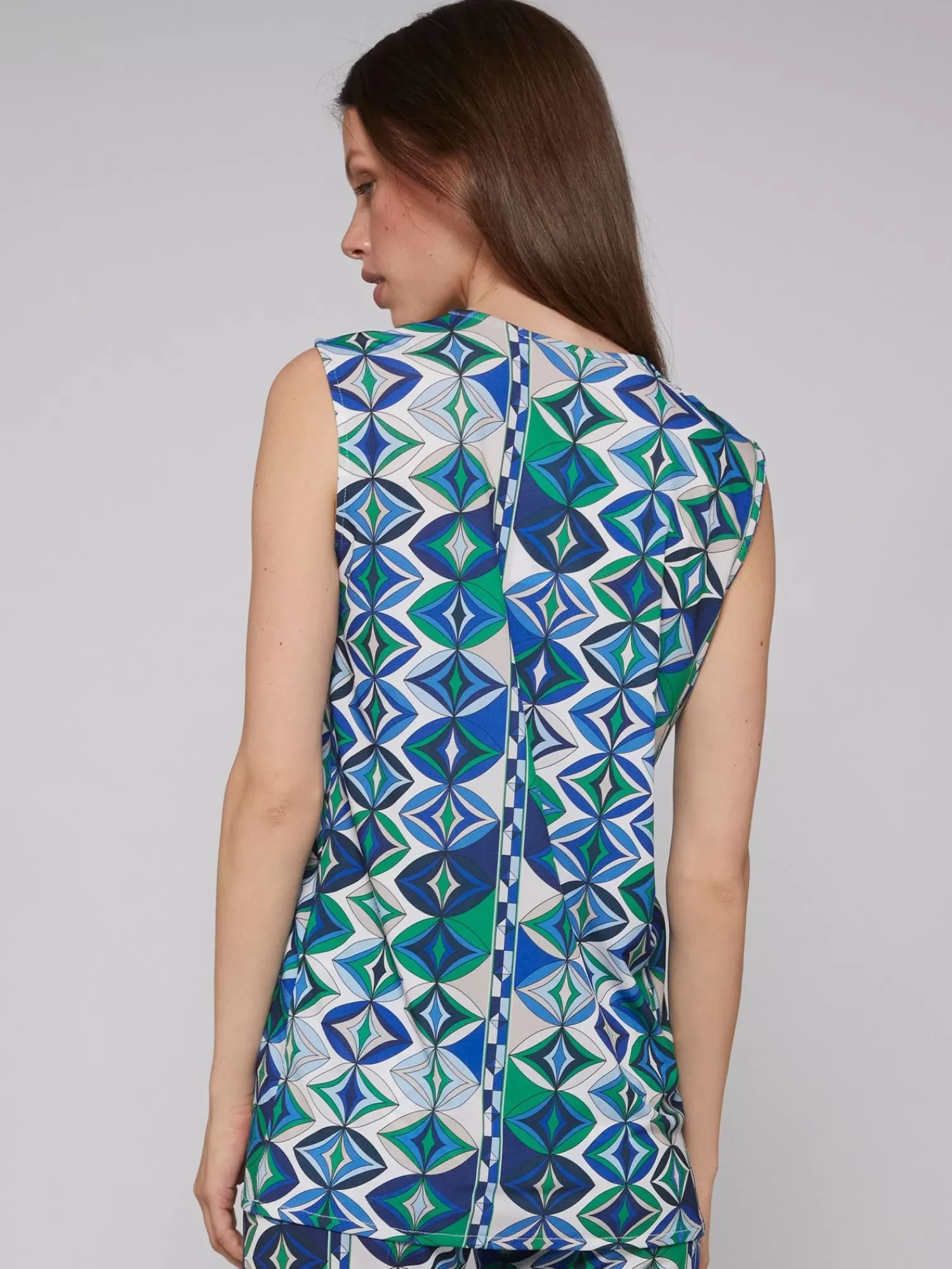 Mujer Vilagallo Camisa Punto Estampado Geometrico