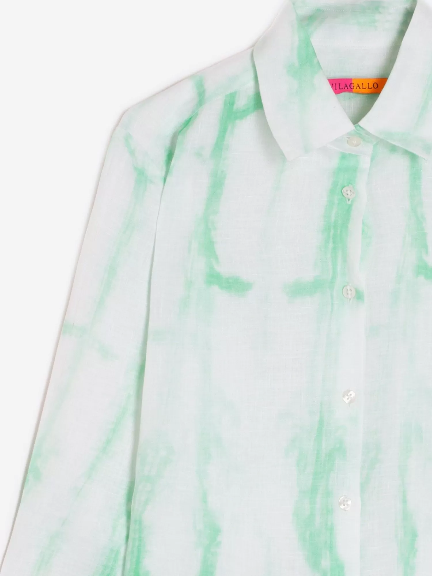 Mujer Vilagallo Camisa Sara Green Tie Dye