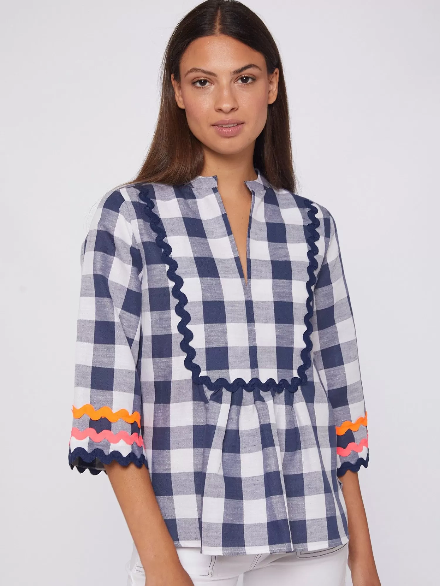 Mujer Vilagallo Camisa Vichy Navy