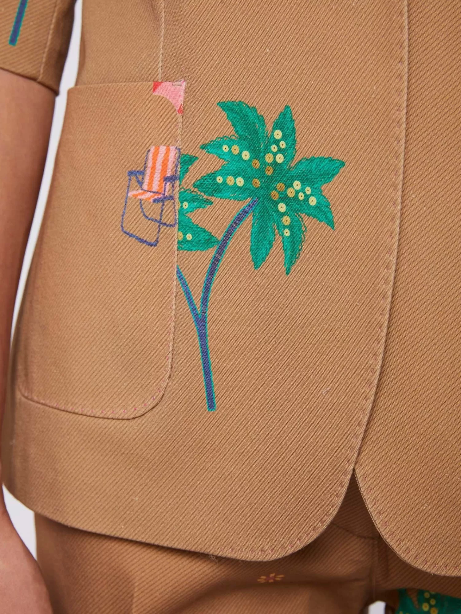 Mujer Vilagallo Chaqueta Estampado Tropical