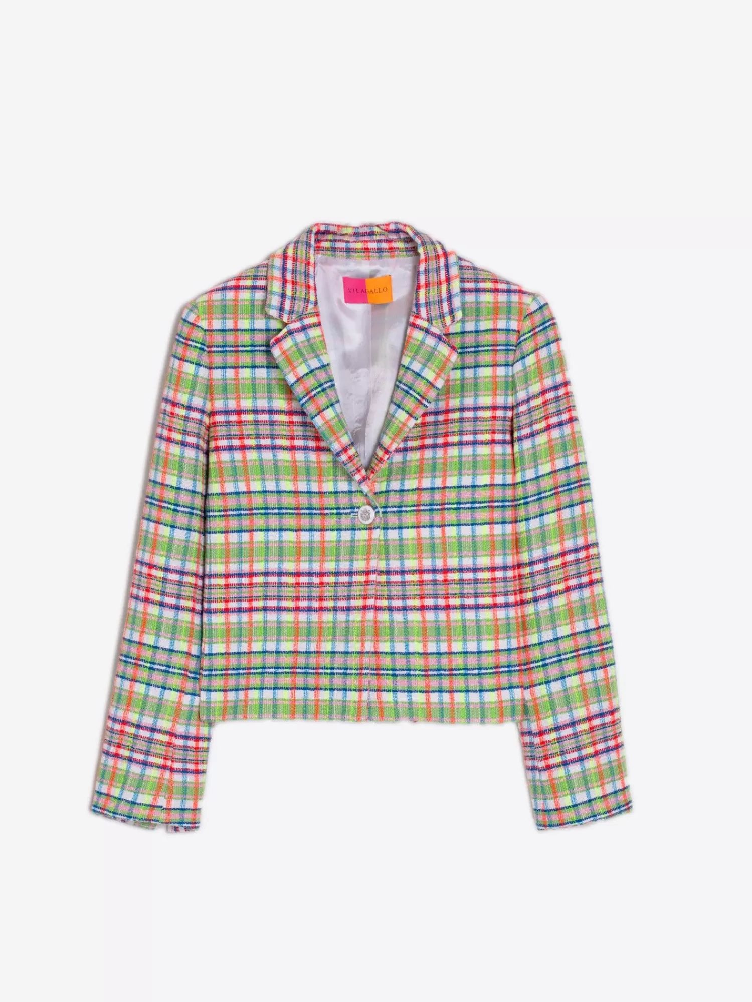 Mujer Vilagallo Chaqueta Imma Neon Check