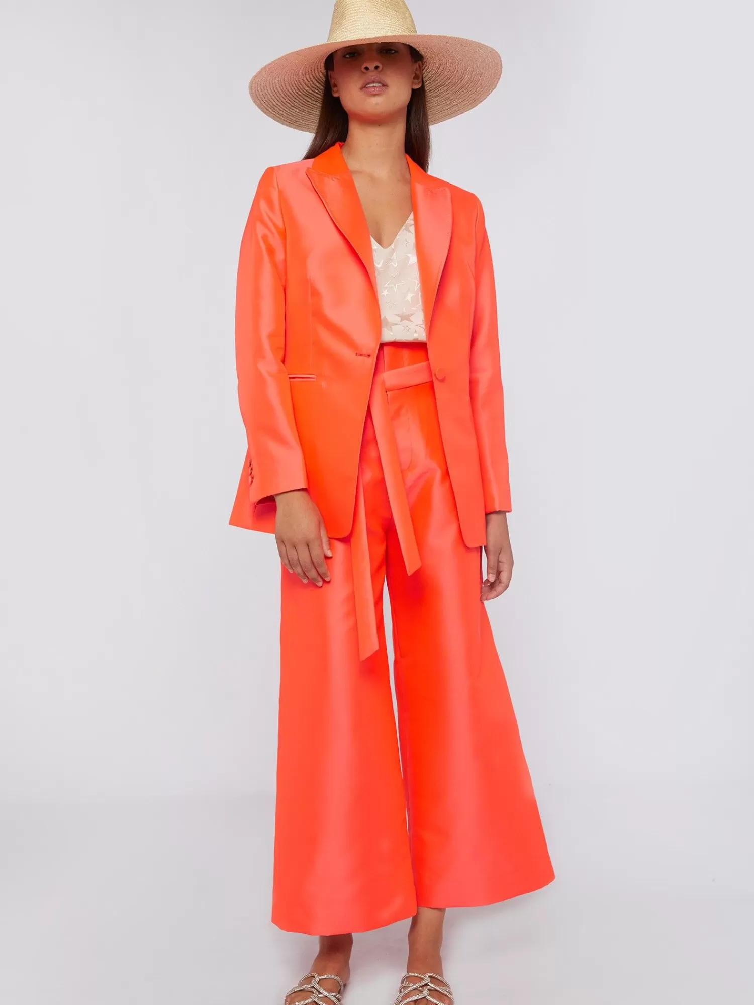 Mujer Vilagallo Chaqueta Mikado Fluor