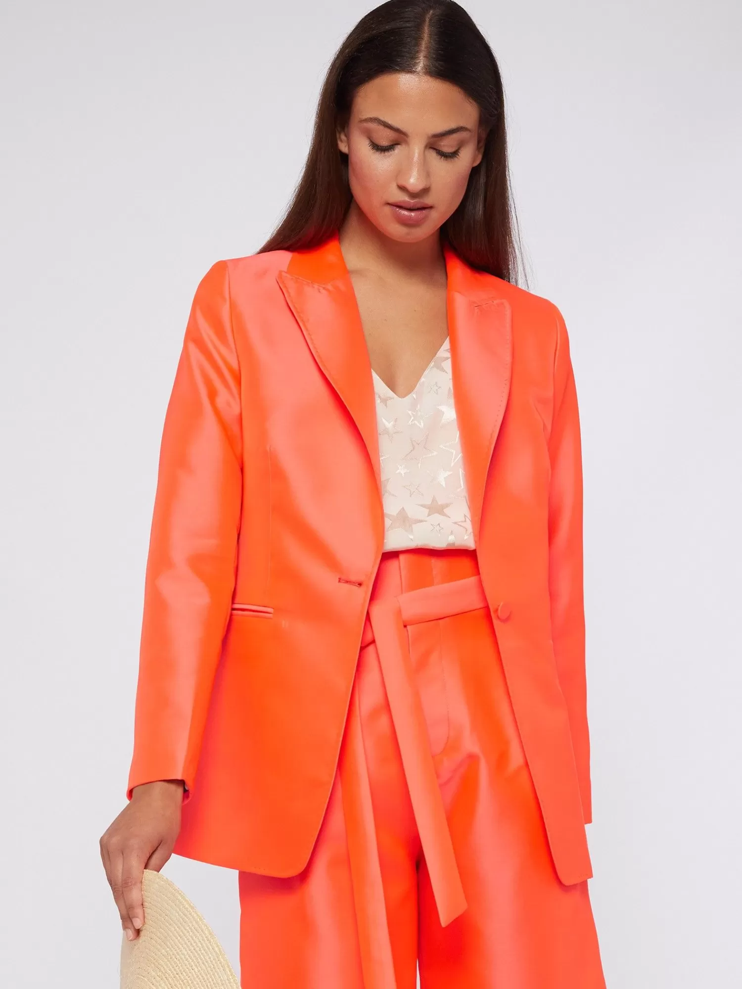 Mujer Vilagallo Chaqueta Mikado Fluor
