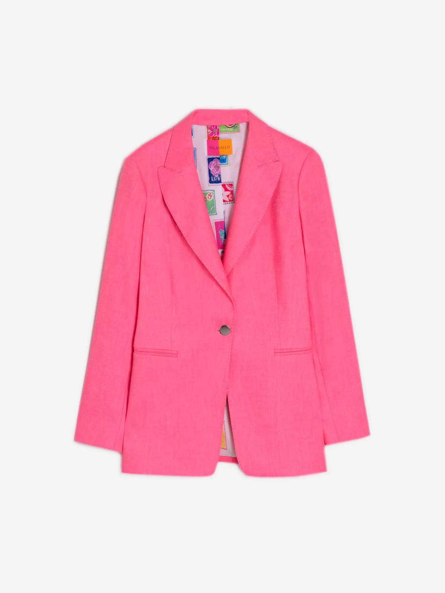 Mujer Vilagallo Chaqueta Rosa Lino Strech