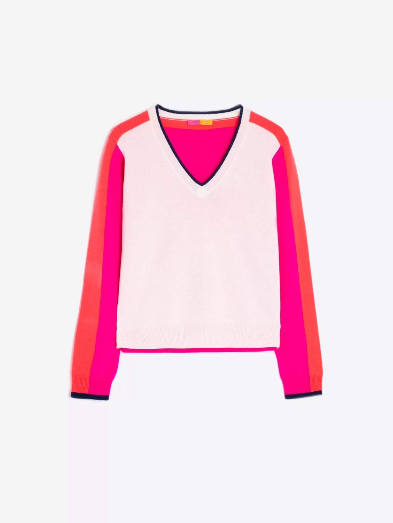 Mujer Vilagallo Jersey Punto Multicolor 100% Lana Merino