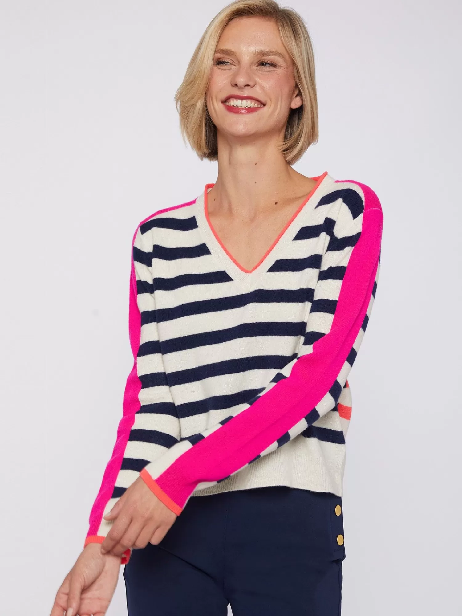 Mujer Vilagallo Jersey Punto Rayas Multicolor