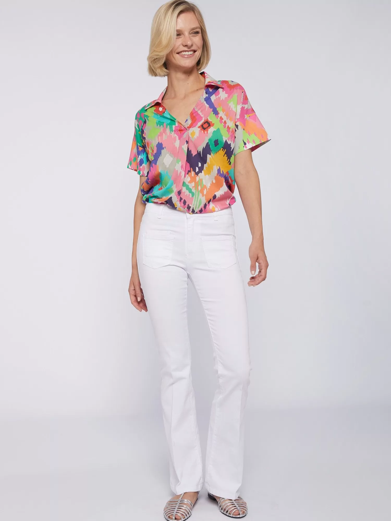 Mujer Vilagallo Pantalon Laura Blanco