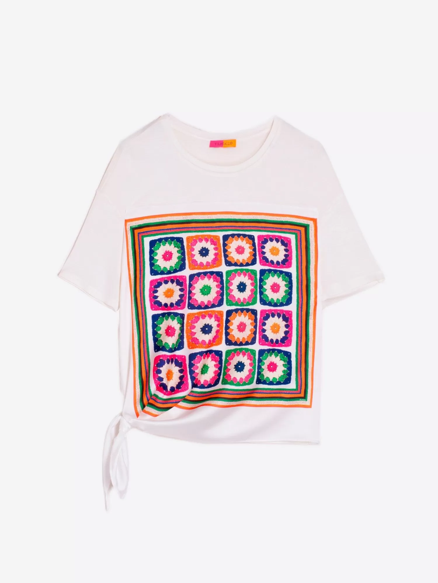 Mujer Vilagallo T-Shirt Victoria Granny Square
