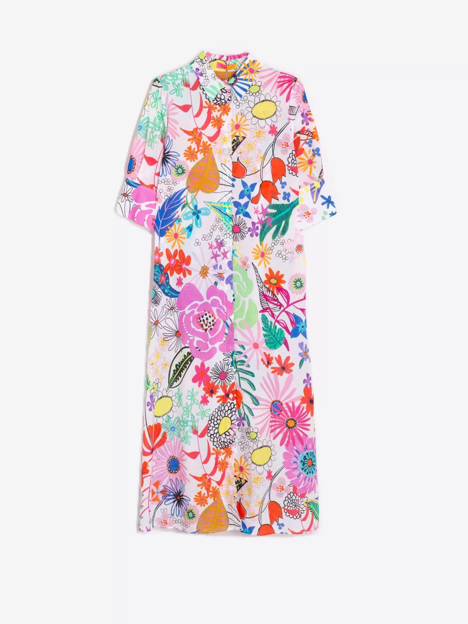 Mujer Vilagallo Vestido Izzy Maxi Watercolour Flower