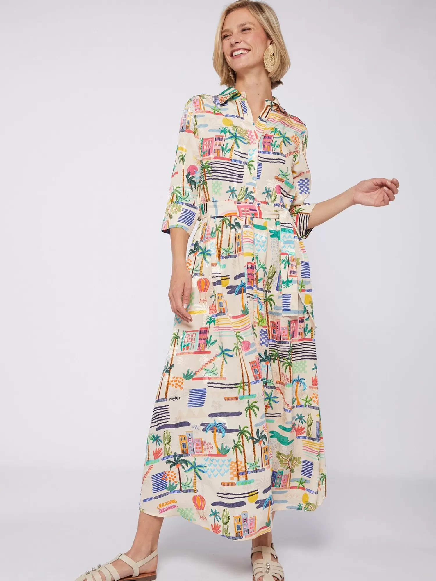 Mujer Vilagallo Vestido Largo Villajoyosa Acuarela