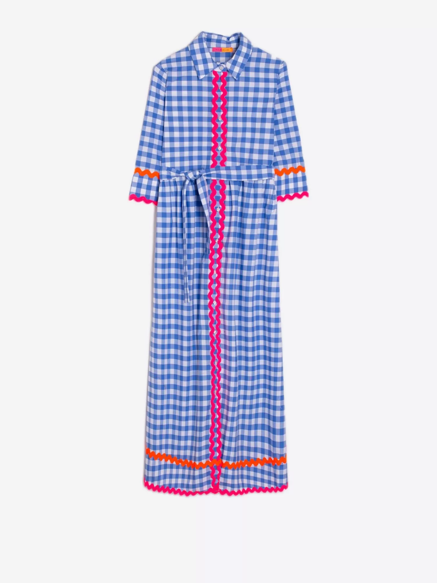 Mujer Vilagallo Vestido Natalia Blue Vichy