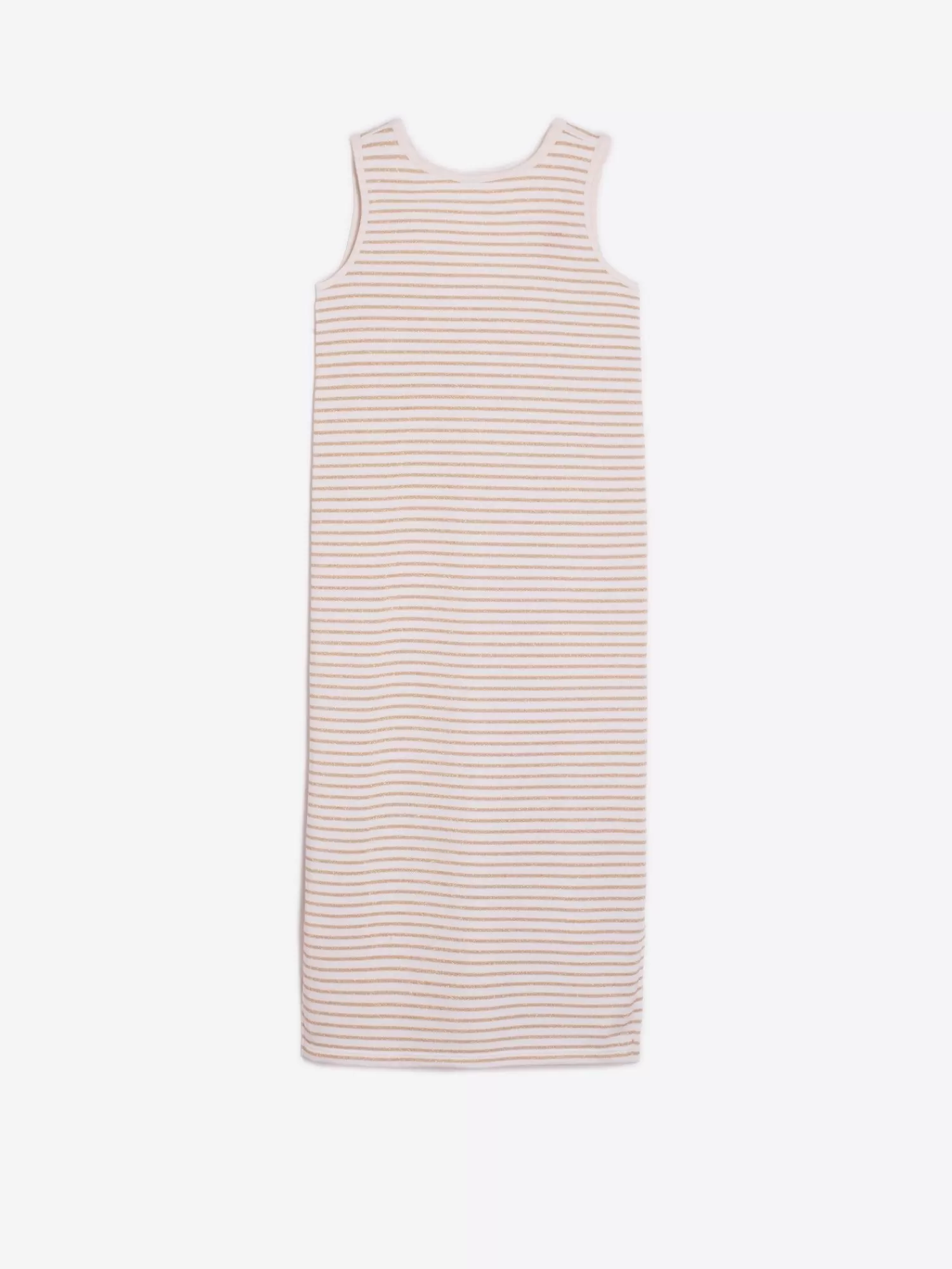 Mujer Vilagallo Vestido Punto Rayas Oro