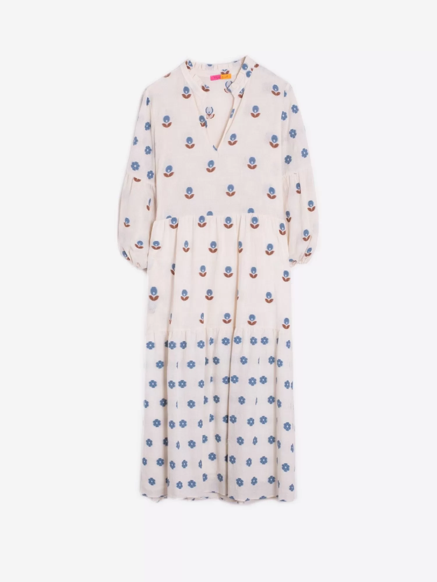 Mujer Vilagallo Vestido Tammy Flower Jacquard