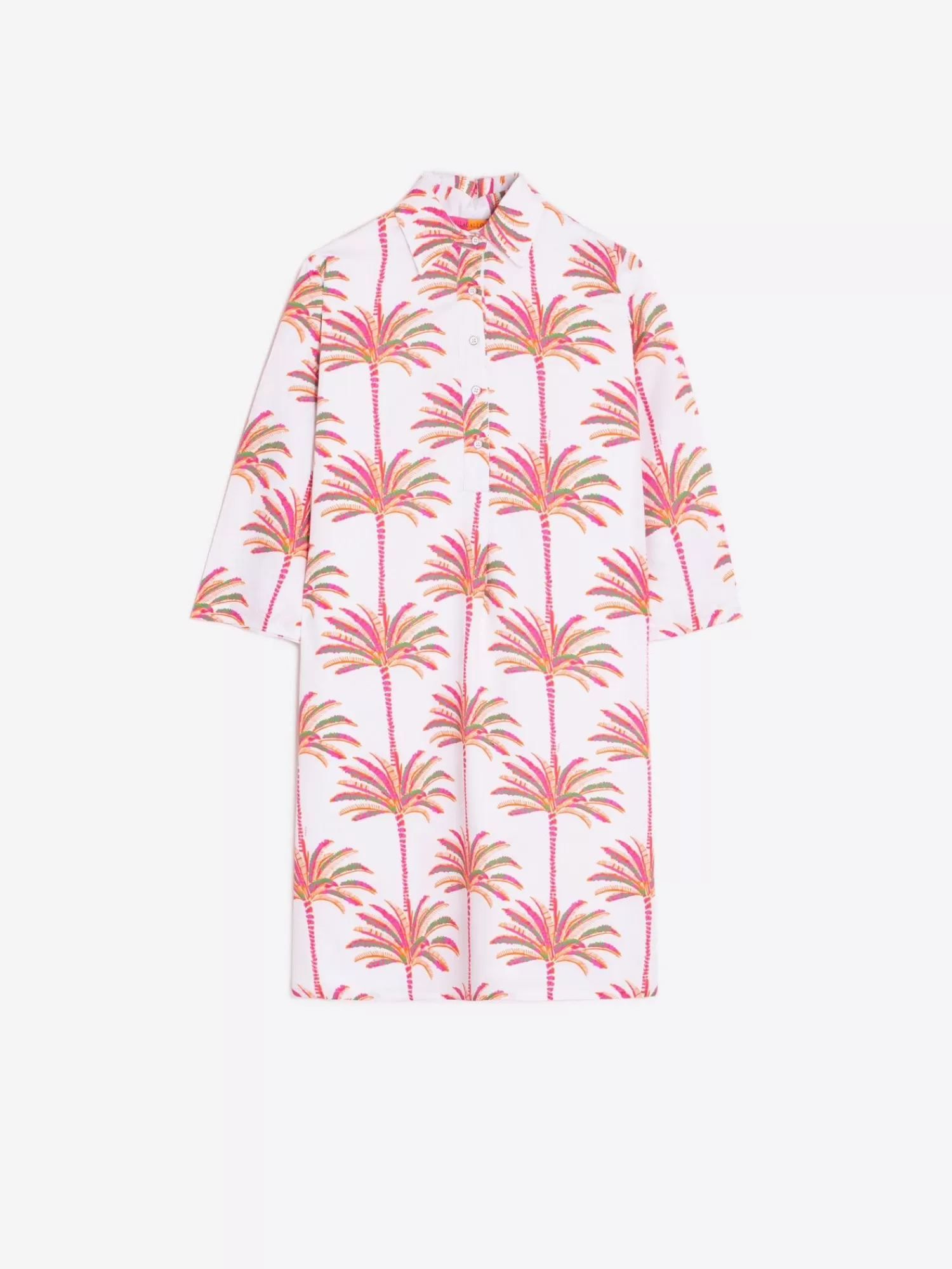 Mujer Vilagallo Vestido Tyanna Pink Palm Tree Print